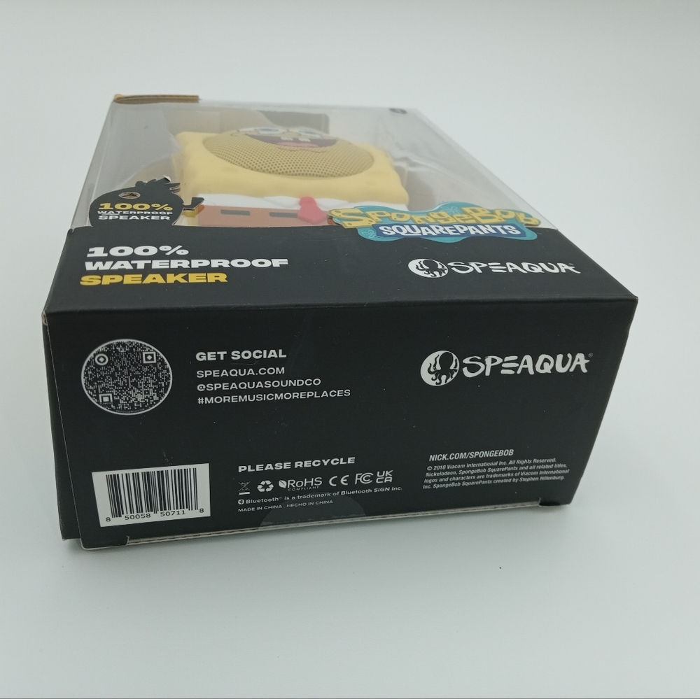 Speaqua SpongeBob SquarePants Waterproof Bluetooth Speaker NIB - Picture 5 of 5